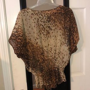 Sheer cheetah print top